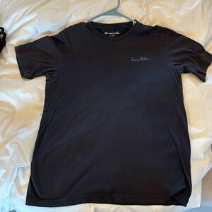 Travis Matthews, "Bad Shots" black, short sleeve T-shirt, size medium